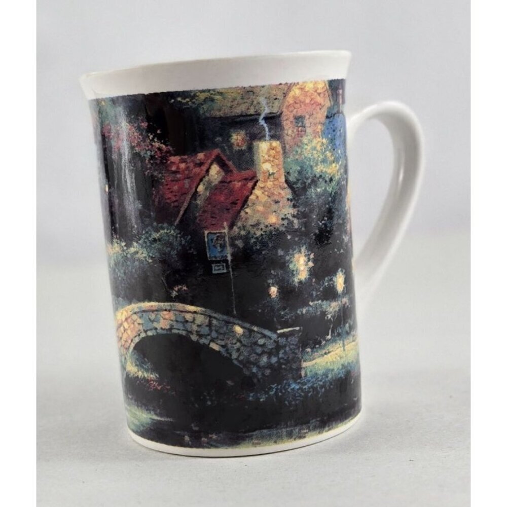 Vtg 1995 Lamplight Village Ceramic Coffee Mug 1995 Artist Thomas Kinkade - Picture 7 of 14